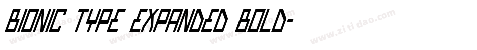 Bionic Type Expanded Bold字体转换